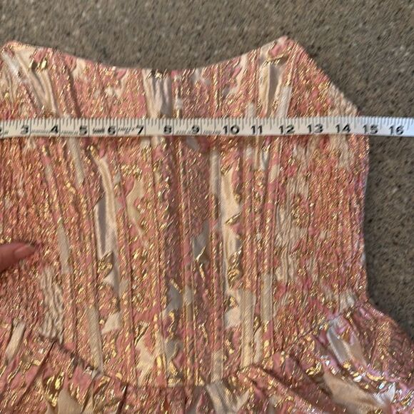 STORIA Mae Strapless Jacquard Corset Babydoll Mini Dress *NEW* - Picture 8 of 12